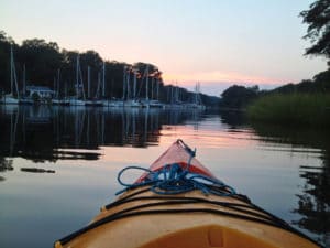 Kayaking on a Quiet Cove on the Chesapeake Bay